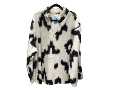 Jacket Faux Fur & Sherpa By H&m In Black & White, Size: Xl For Discount