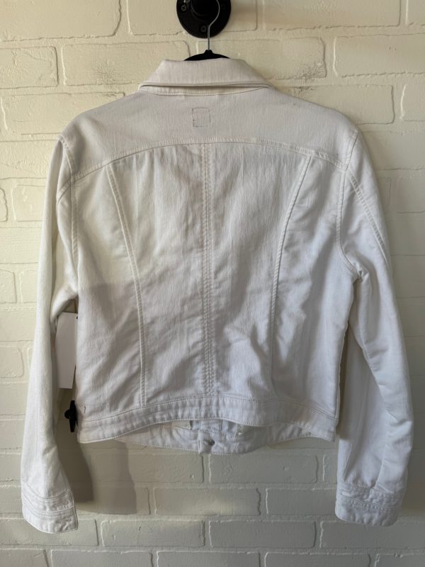 Jacket Denim By Jag In White Denim, Size: L For Cheap