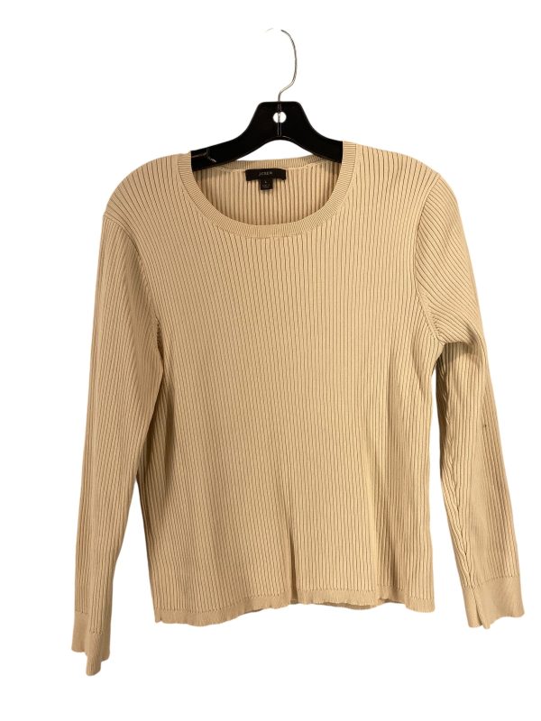 Top Long Sleeve By J. Crew In Cream, Size: L For Discount