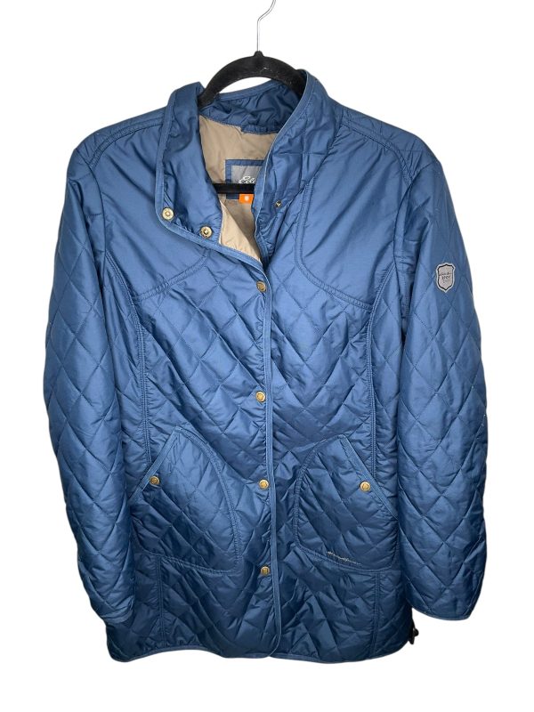 Jacket Puffer & Quilted By Eddie Bauer In Navy, Size: L Online now