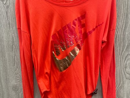 Athletic Top Long Sleeve Collar By Nike Apparel In Red, Size: S Fashion