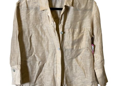 Blouse Long Sleeve By Chicos In Beige, Size: Xs Online Sale