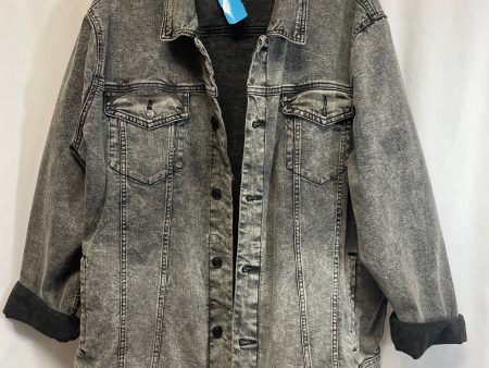 Jacket Denim By George In Black, Size: 2x For Cheap