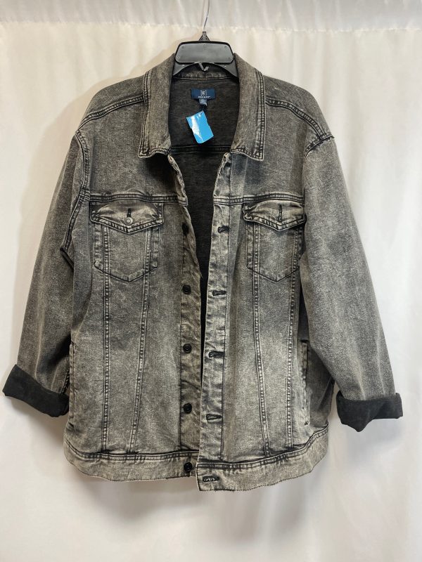 Jacket Denim By George In Black, Size: 2x For Cheap