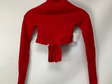 Athletic Top Long Sleeve Collar By Free People In Red, Size: Xs Supply