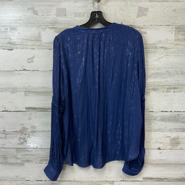 Blouse Long Sleeve By Current Air In Blue, Size: L Supply