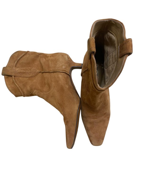 Boots Ankle Heels By Sam Edelman In Tan, Size: 7.5 Hot on Sale