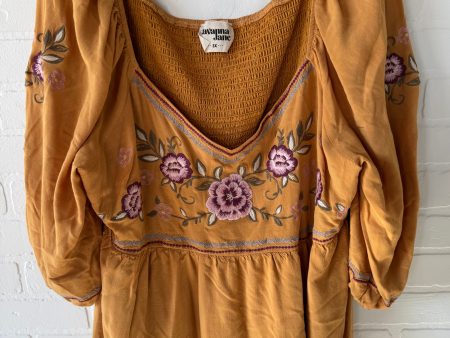 Tunic Short Sleeve By Savanna Jane In Yellow, Size: 3x Hot on Sale