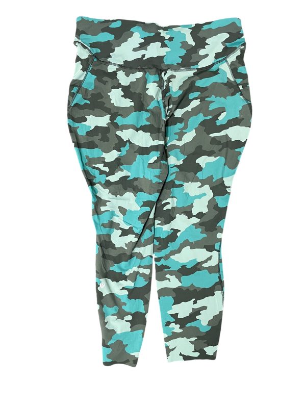 Athletic Leggings By Lululemon In Camouflage Print, Size: 18 For Cheap