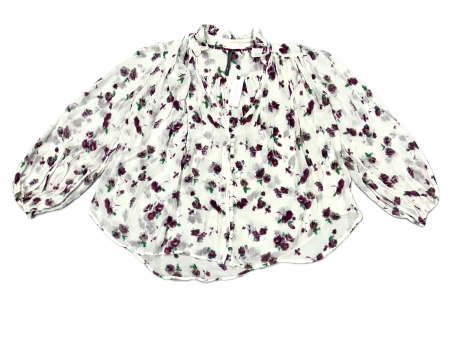 Blouse Long Sleeve By Anthropologie In Floral Print, Size: Xxs Fashion