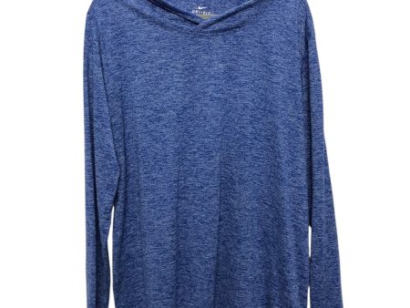 Athletic Top Long Sleeve Collar By Nike In Blue, Size: 1x Hot on Sale