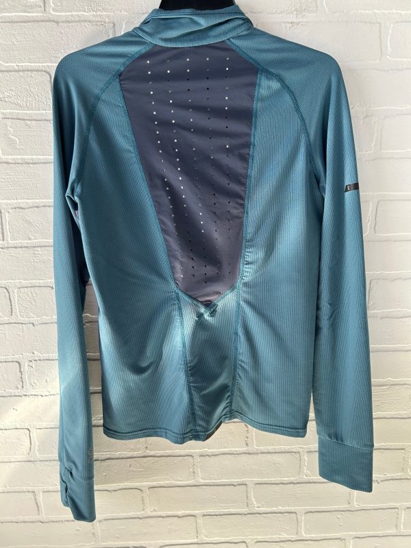 Athletic Top Long Sleeve Collar By On In Blue, Size: M Online Sale