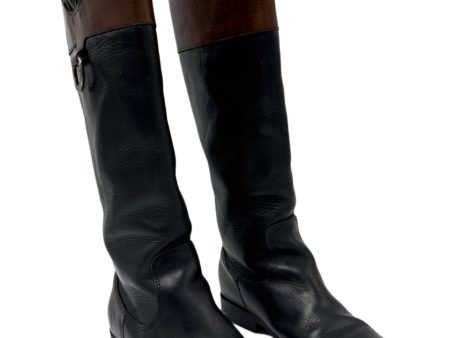 Boots Designer By Frye In Black & Brown, Size: 7 Fashion