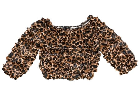 Blouse Long Sleeve By Ashley Stewart In Animal Print, Size: 1x For Discount