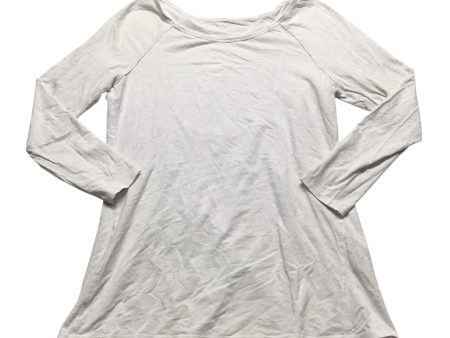 Athletic Top Long Sleeve Collar By Lululemon In White, Size: S Sale