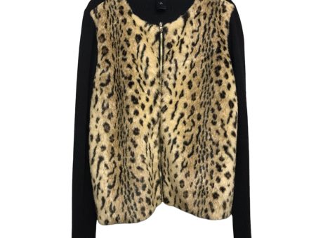 Cardigan By Ann Taylor In Animal Print, Size:Xl Online Sale