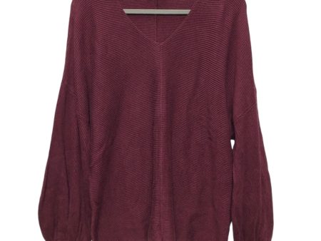 Sweater By 1.state In Maroon, Size: 1x Sale