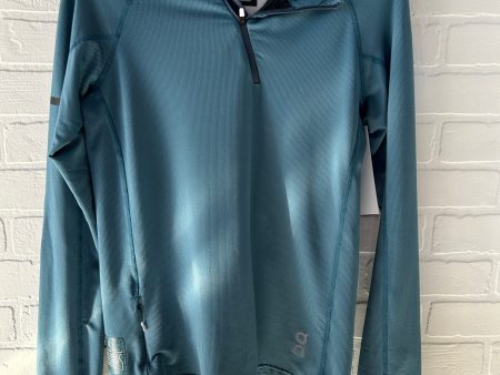 Athletic Top Long Sleeve Collar By On In Blue, Size: M Online Sale